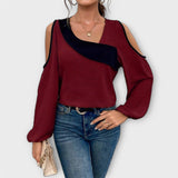 Marina – Elegantna bluza s modernim kvadratnim izrezom