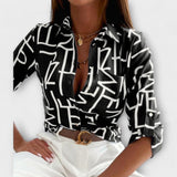 Camila – Sofisticirana Geometrijska Bluza